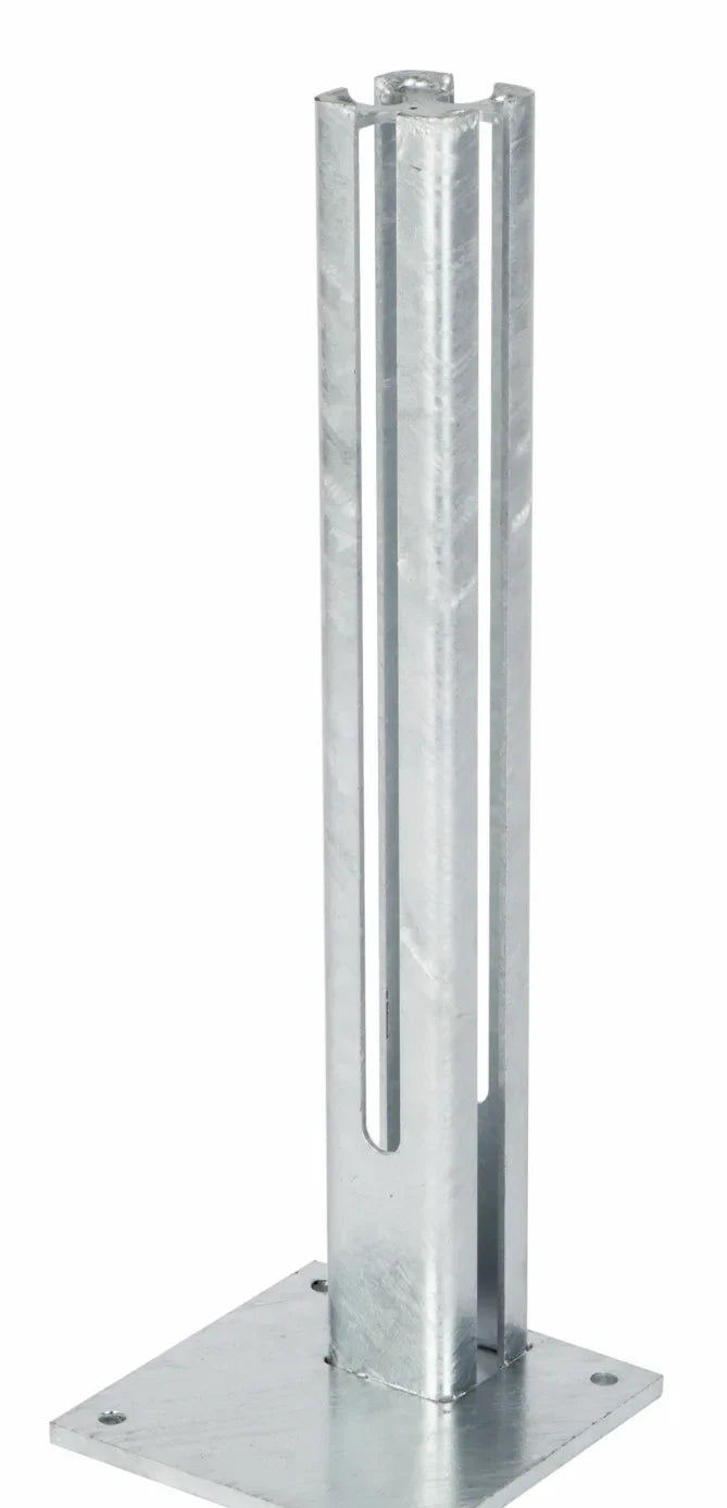 Fussplatte Torpfosten 80 x 80 mm feuerverzinkt fuer Gartentor