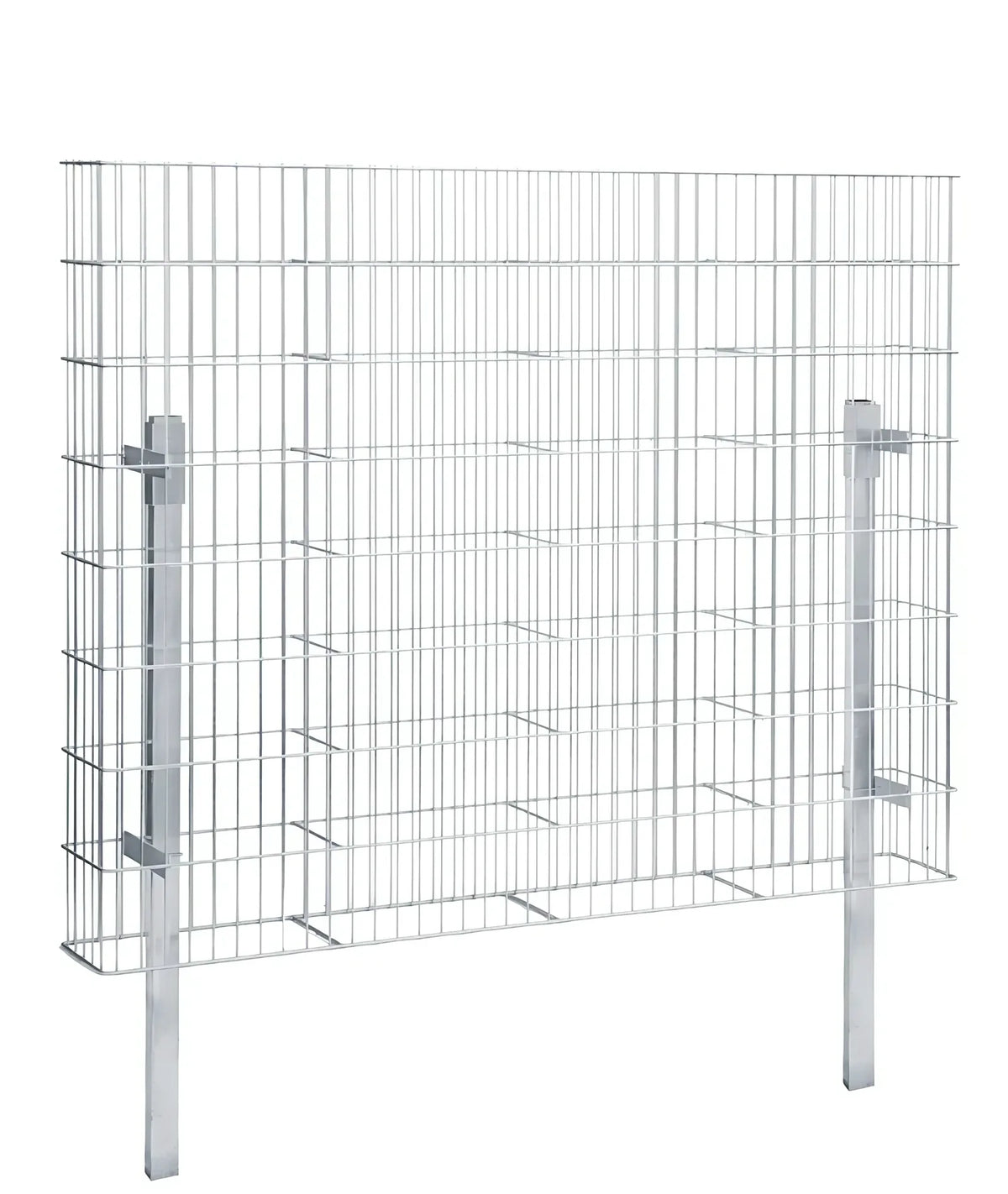 Gabionenkorb JUMBO 2 m breit, 161 cm hoch, feuerverzinkt, mit zwei Pfosten, freigestellt