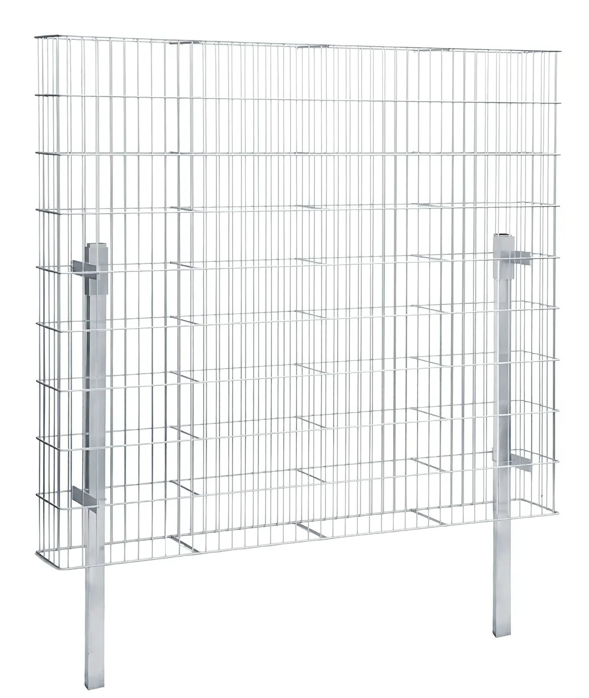 Gabionenkorb JUMBO 2 m breit, 181 cm hoch, feuerverzinkt, mit zwei Pfosten, freigestellt