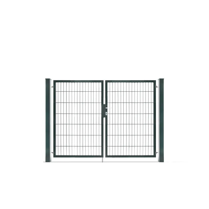 Doppeltor 6/5/6 in Anthrazit RAL 7016, 140 cm hoch, freigestellt