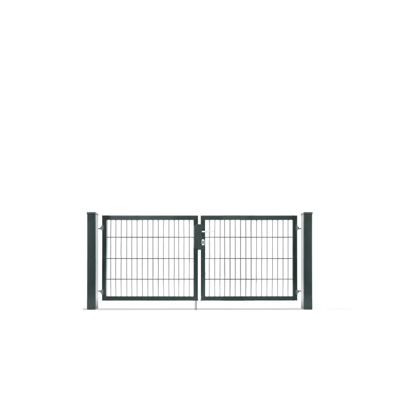 Doppeltor 6/5/6 in Anthrazit RAL 7016, 80 cm hoch, freigestellt