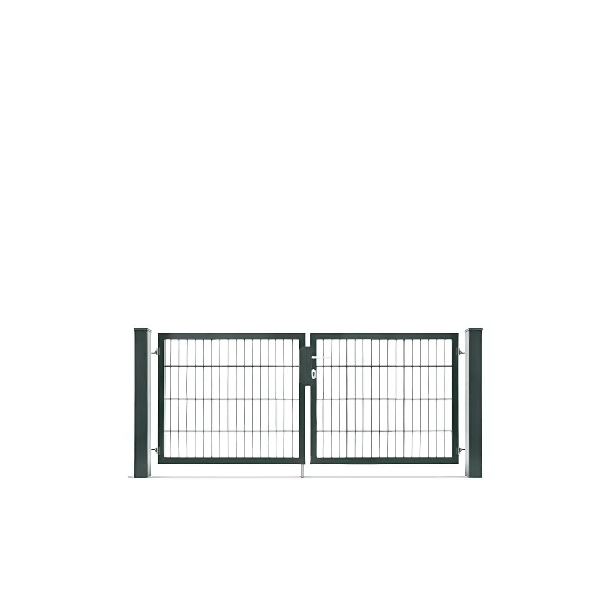 Doppeltor 6/5/6 in Anthrazit RAL 7016, 80 cm hoch, freigestellt