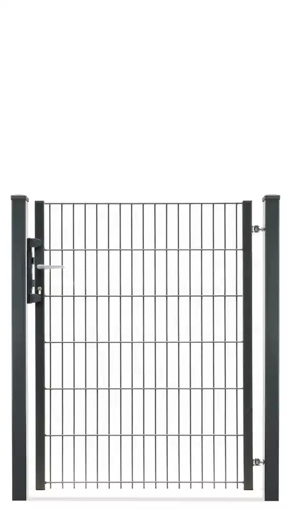 Gartentor 8/6/8 einflügelig in Anthrazit, freigestellt, Torhöhe 120 cm