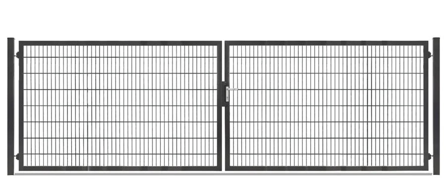 Doppeltor 8/6/8 breite Ausführung in Anthrazit, Torhöhe 160 cm, freigestellt