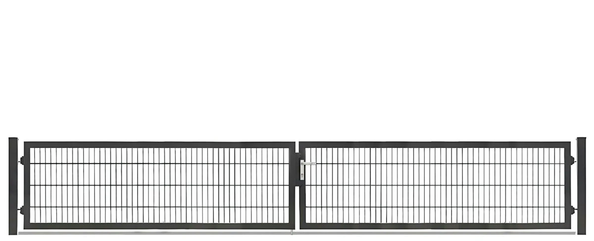 Doppeltor 8/6/8 breite Ausführung in Anthrazit RAL 7016, freigestellt