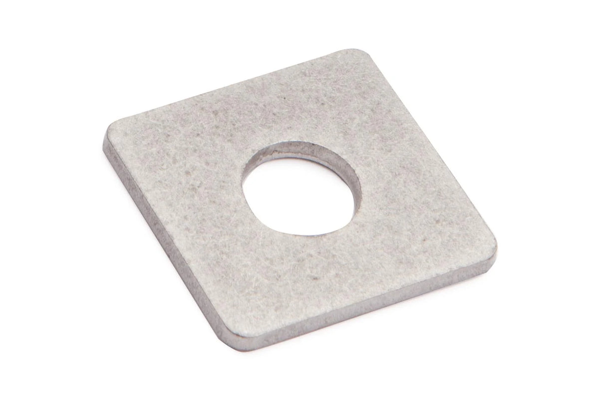 Halteplatte aus Edelstahl 30 x 29 x 2 mm mit Bohrung für Zaunbauschraube