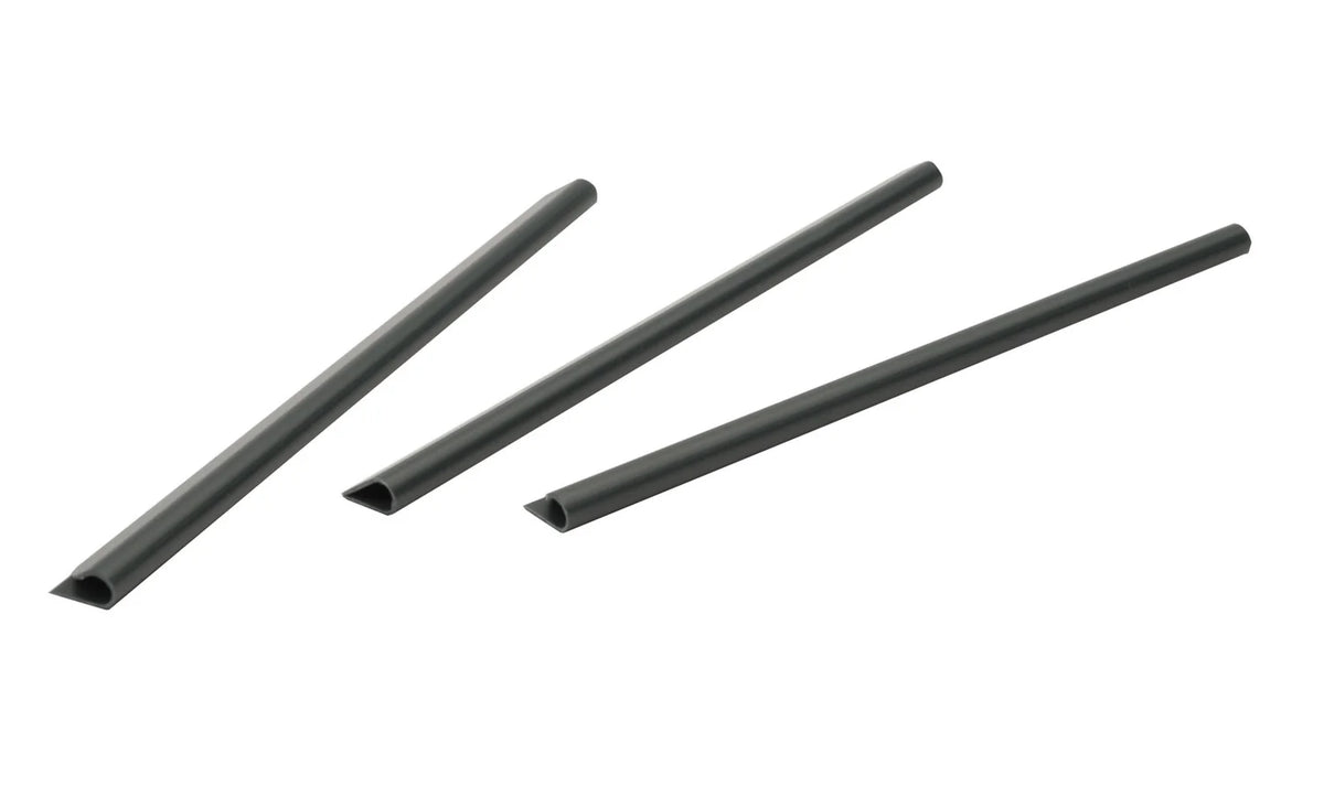 Klemmschienen für Sichtschutzstreifen, 19 cm, in Schwarz RAL 9005