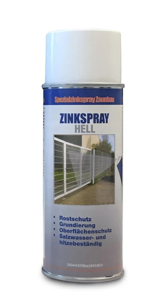 Zinkspray 400 ml Hell Spraydose für Schnittkanten am Doppelstabmattenzaun