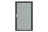 Alu-Gartentor swing mit Füllung snap 140 in Fenstergrau RAL 7040, freigestellt