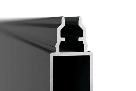 Querschnitt des Aluminium-Klickprofils 140 x 20 mm mit Nut und Feder in Anthrazit