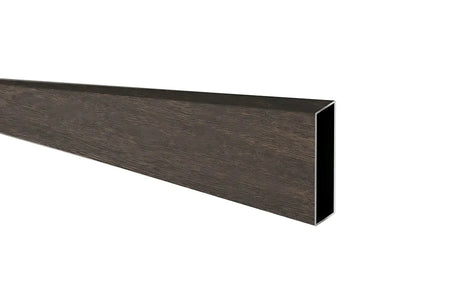 Einzelnes Aluminium-Rhombusprofil 100 x 20 mm mit Holzdekor Dark Oak