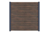 Alu-Zaun pure 100 in Dark Oak mit kurzen Alu-Pfosten zum Aufdübeln, freigestellt