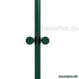 Doppelstabmatte 6/5/6 Moosgrün RAL 6005 – Nahaufnahme Drahtkreuzung und Schweißnaht, Maschenweite 50×200 mm