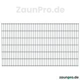 Doppelstabmatte 8/6/8 Anthrazit RAL 7016 – Frontalansicht Zaunfeld 2500 mm, Maschenweite 50×200 mm, feuerverzinkt