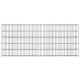 Doppelstabmattenzaun 6/5/6 in Anthrazit RAL 7016, freigestellte Einzelmatte, Breite 251 cm