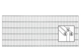 Langlebige Doppelstabmatte 6/5/6 aus verzinktem und pulverbeschichtetem Stahl