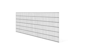 Doppelstabmattenzaun 8/6/8 in Anthrazit RAL 7016, freigestellte Einzelmatte, Breite 251 cm