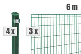 Lieferumfang des Komplettsets 5/4/5 für 6 Meter Zaunlänge