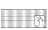 Lieferumfang des Doppelstabmattenzaun Komplettsets 6/5/6: Matten und Pfosten