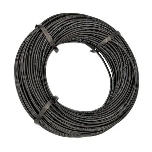 Schwarzes dreiadriges Erdkabel 3 x 0,75 mm², 50 m zu einem Ring gebunden