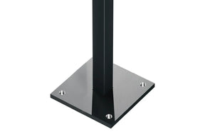 Fußplatte 150 x 150 mm mit Stutzen und aufgestecktem Alu-Pfosten 72 x 72 mm in Anthrazit
