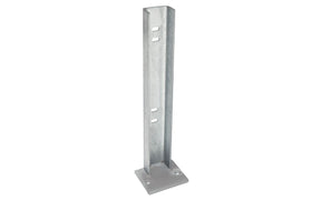 Feuerverzinkte Fußplatte 120 x 100 mm mit 460 mm hohem Steg für Gabionenpfosten