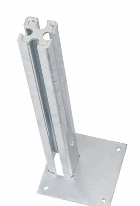Fussplatte Torpfosten 60 x 60 mm feuerverzinkt fuer Gartentor
