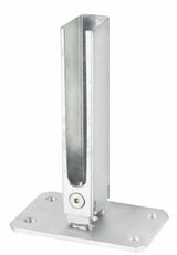 Gefaelle-Fussplatte 60 x 40 mm feuerverzinkt fuer Zaunpfosten am Hang