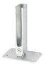 Gefaelle-Fussplatte 60 x 40 mm feuerverzinkt fuer Zaunpfosten am Hang