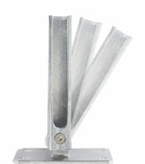 Gefaelle-Fussplatte Verstellbereich der Neigung im Ueberblick