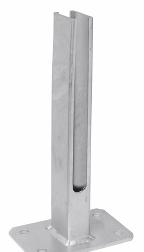 Universal-Fussplatte 150 x 100 x 6 mm feuerverzinkt mit Stutzen 300 mm