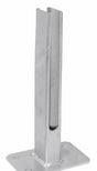 Universal-Fussplatte 150 x 100 x 6 mm feuerverzinkt mit Stutzen 300 mm
