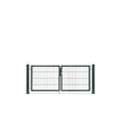 Doppeltor 6/5/6 in Anthrazit RAL 7016, 80 cm hoch, freigestellt