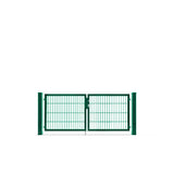 Doppeltor 6/5/6 in Moosgrün RAL 6005, 80 cm hoch, freigestellt