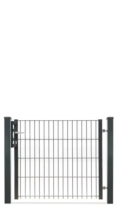 Gartentor 8/6/8 einflügelig, Anthrazit RAL 7016, freigestellt, Torhöhe 100 cm