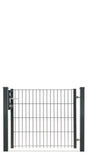 Gartentor 8/6/8 einflügelig, Anthrazit RAL 7016, freigestellt, Torhöhe 100 cm