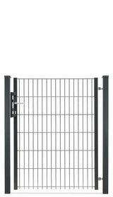 Gartentor 8/6/8 einflügelig in Anthrazit, freigestellt, Torhöhe 120 cm