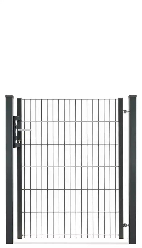 Gartentor 8/6/8 einflügelig in Anthrazit, freigestellt, Torhöhe 120 cm