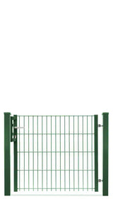 Gartentor 8/6/8 einflügelig, Moosgrün RAL 6005, freigestellt, Torhöhe 100 cm