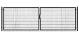 Doppeltor 8/6/8 breite Ausführung in Anthrazit, Torhöhe 160 cm, freigestellt