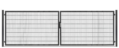 Doppeltor 8/6/8 breite Ausführung in Anthrazit, Torhöhe 160 cm, freigestellt