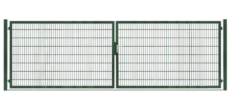 Doppeltor 8/6/8 breite Ausführung in Moosgrün, Torhöhe 160 cm, freigestellt