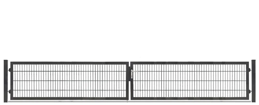 Doppeltor 8/6/8 breite Ausführung in Anthrazit RAL 7016, freigestellt