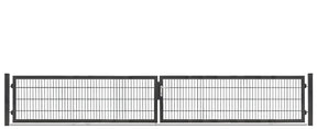 Doppeltor 8/6/8 breite Ausführung in Anthrazit RAL 7016, freigestellt