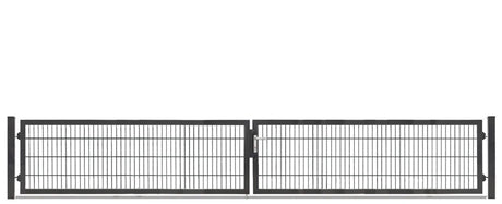 Doppeltor 8/6/8 breite Ausführung in Anthrazit RAL 7016, freigestellt