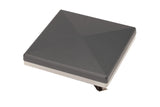 Pfostenkappe mit LED-Blinklicht 120 x 120 mm in Anthrazit