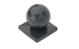 Pfostenkappe mit Kugel 60 x 60 mm aus Aluminium in Anthrazit RAL 7016
