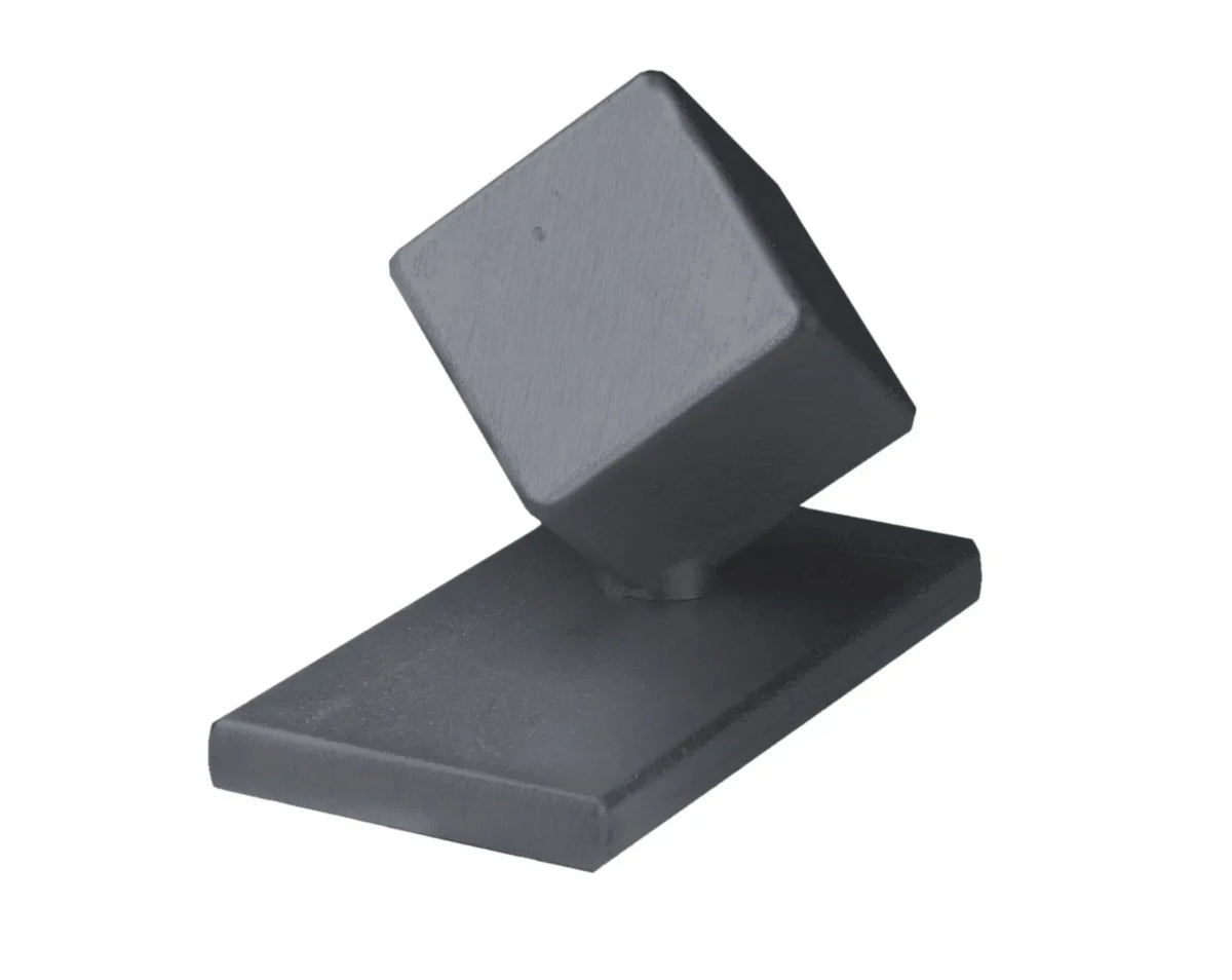 Pfostenkappe mit Wuerfel 60 x 40 mm Aluminium Anthrazit RAL 7016