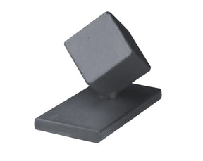 Pfostenkappe mit Wuerfel 60 x 40 mm Aluminium Anthrazit RAL 7016