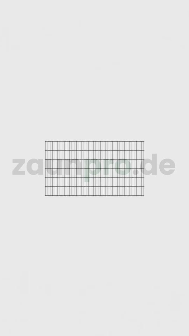 Doppelstabmatte 8/6/8 – Produktvideo Zaunfeld 360°-Ansicht, Doppelstabmattenzaun pulverbeschichtet